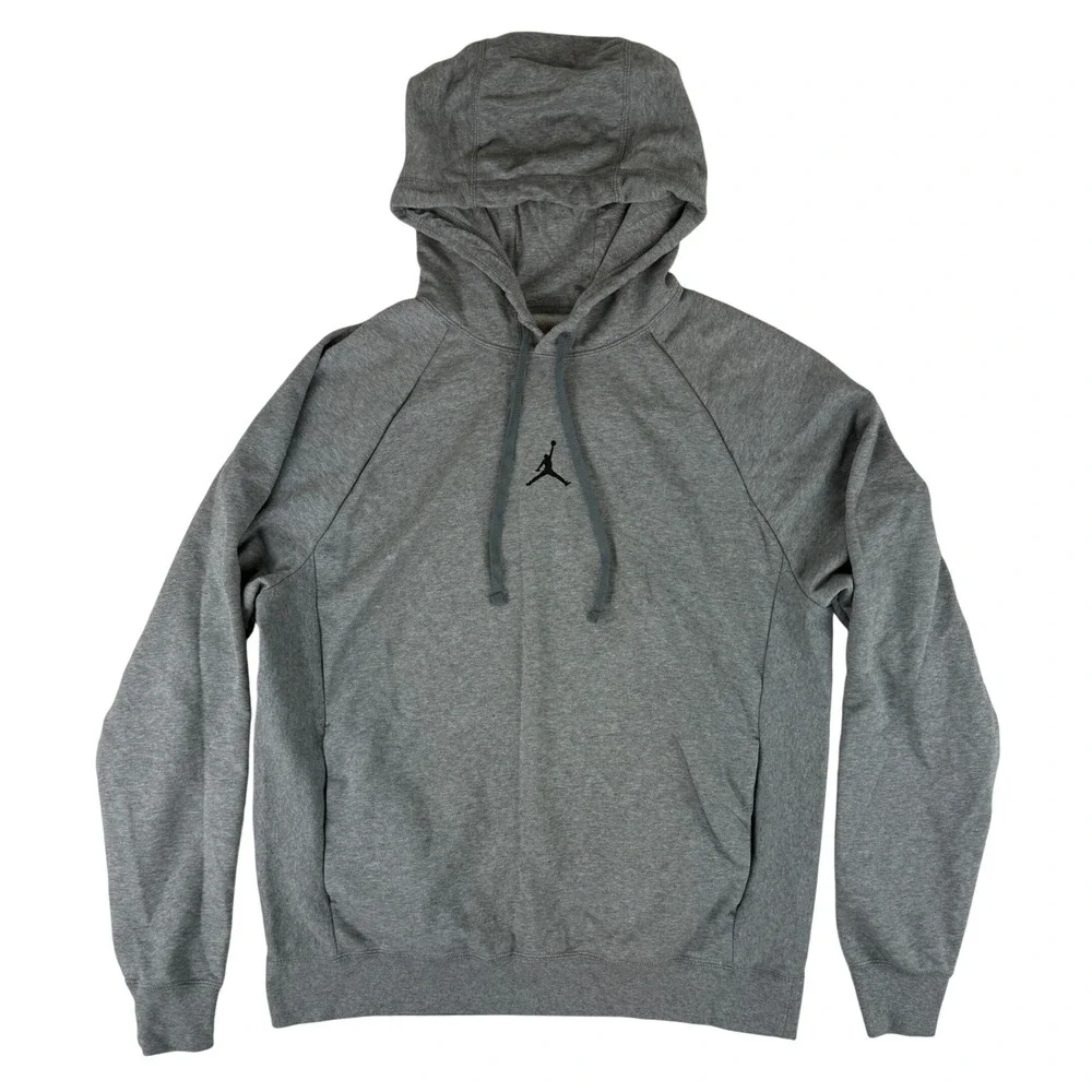 Jordan Dri-FIT Sport Hoodie Mens‎ Large Grey DQ7327-091 Pullover Jumpman Logo
